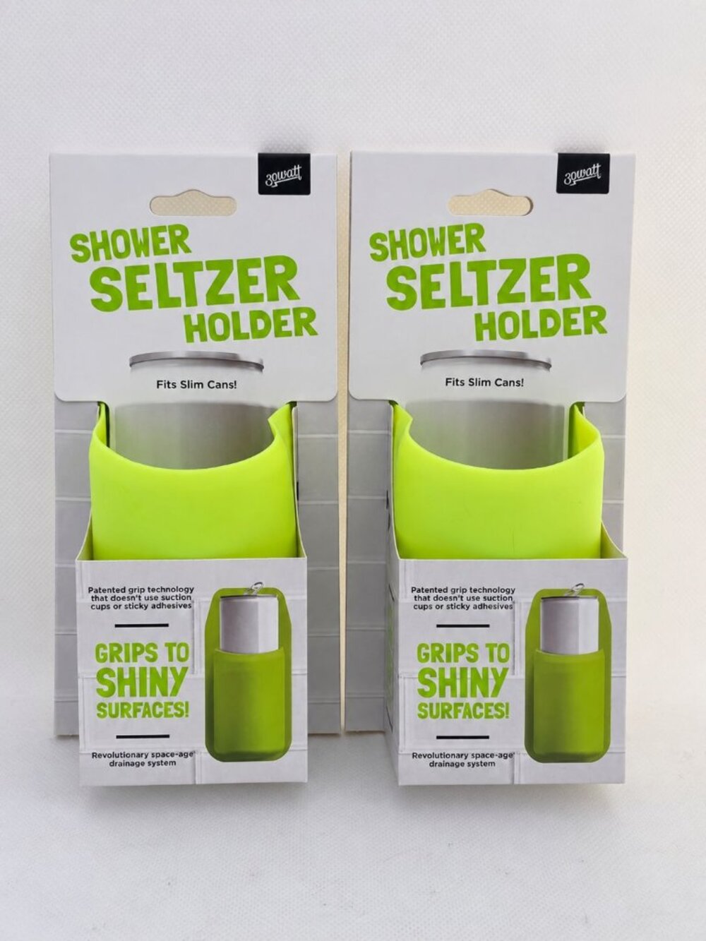 Shower Seltzer Holder-30Watt-Sticks to Shiny Surfaces-Multiple Uses-Easy Mount-2